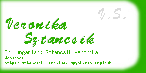 veronika sztancsik business card